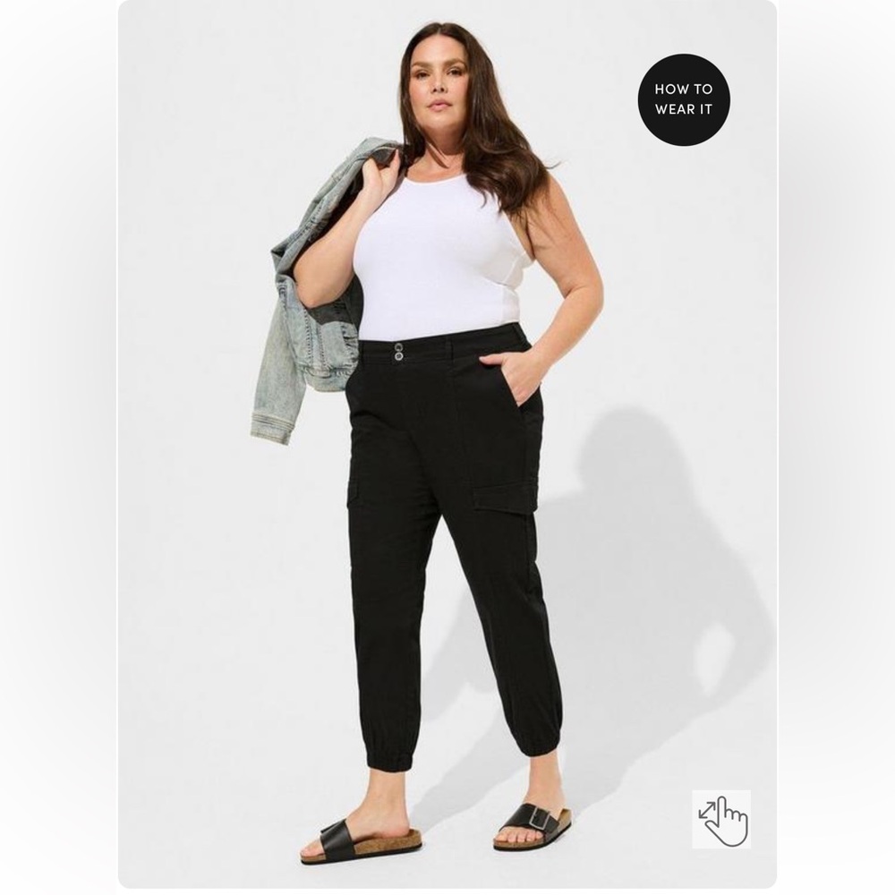 torrid Black Cargo Jogger Pants
